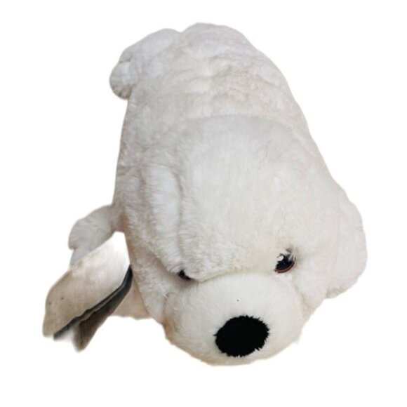 Aurora Eco Nation White Seal Plush Toy 12"Made from 100 Percent Recycled Materia - Picture 1 of 7
